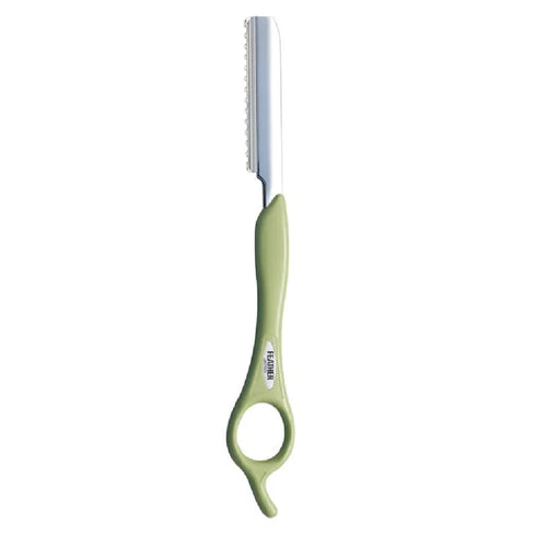 Feather Styling Razor Long Handle - Matcha Green