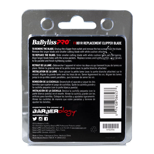 BabylissPro Replacement Hair Clipper Taper Blade Silver