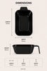 Joiken Rectangle Black Tint Bowl with Handle