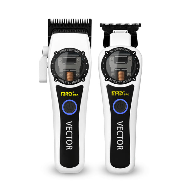 MRD Vector Clipper & Trimmer Duo Set - Metallic White