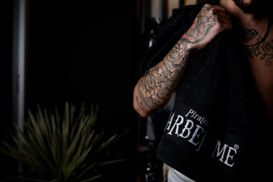BarberTime Black Barber Towel