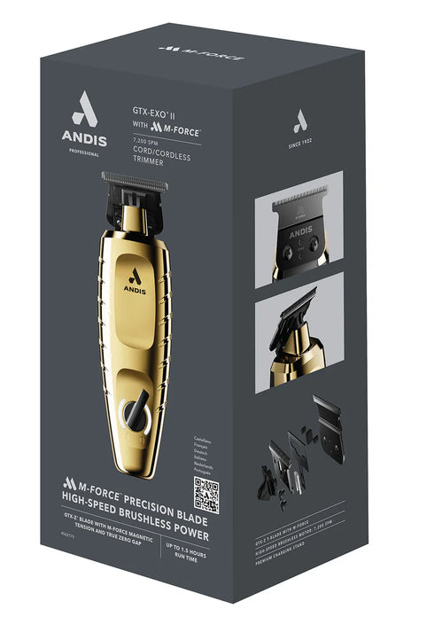 Andis GTX-EXO Black Label M-Force Li Trimmer - Gold