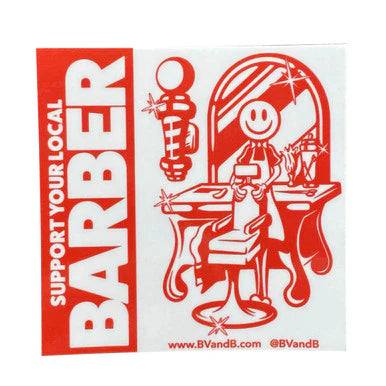 SUPPORT YOUR LOCAL BARBER STICKER
