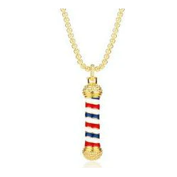 Barber Pole Necklace Gold