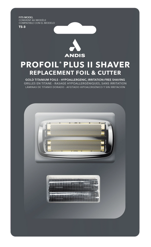 Andis TS3 ProFoil Plus II Shaver - Replacement Foil & Cutter (Black Chrome)