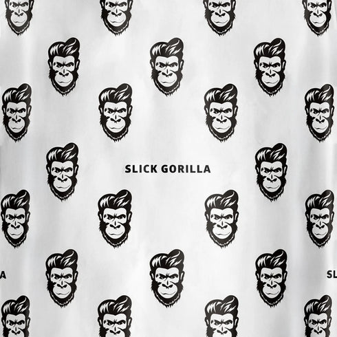 Slick Gorilla Black Barber Cape - White