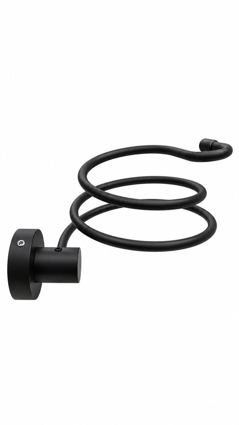 Spiral Hair Dryer Holder - Black