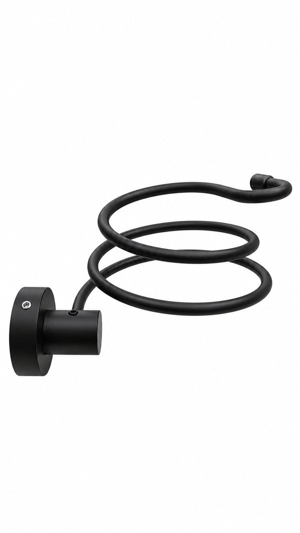 Spiral Hair Dryer Holder - Black