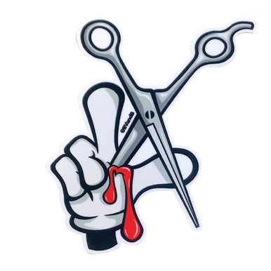 LOS ANGELES SHEARS BARBER STICKER