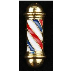 Barber Pole Cufflink Gold