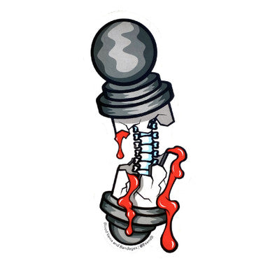 SPINE ANATOMY BARBER STICKER