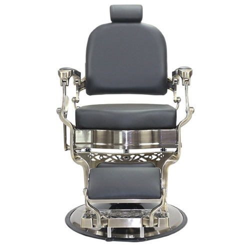Joiken Havana Barber Chair - Antique Frame - Black Upholstery