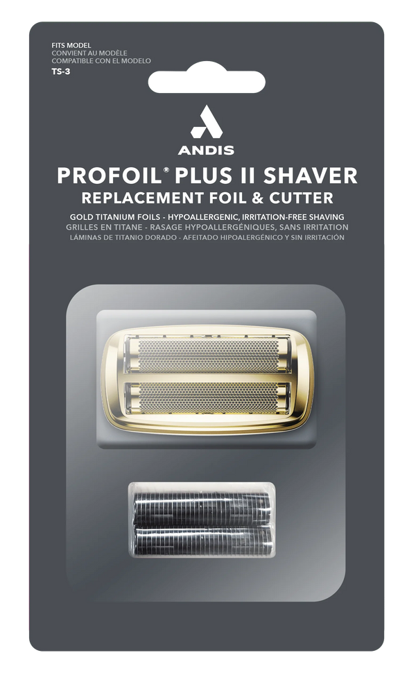 Andis TS3 ProFoil Plus II Shaver - Replacement Foil & Cutter (Gold)
