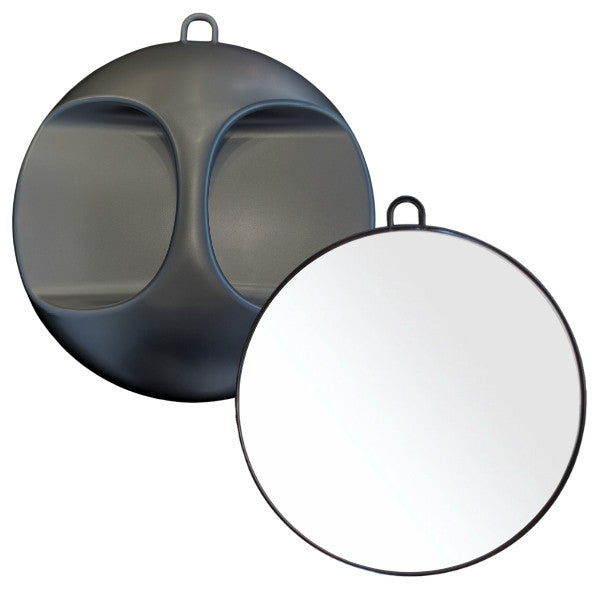 Fashion Professional Round Mirror - Black