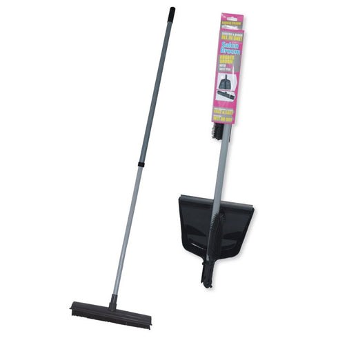 Joiken Anti Static Rubber Broom With Dustpan
