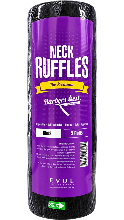 Ruffles Neck Strips Black