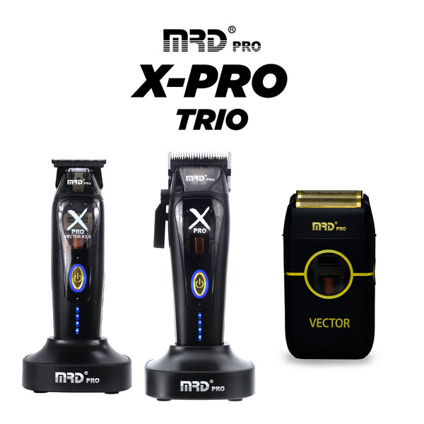 MRD X-Pro Clipper, Trimmer & Foil Shaver Trio - Black