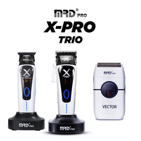 MRD X-Pro Clipper, Trimmer & Foil Shaver Trio - White