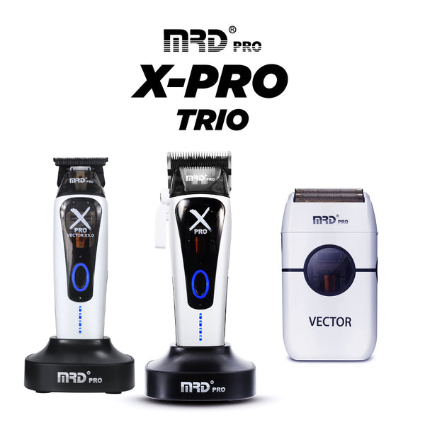 MRD X-Pro Clipper, Trimmer & Foil Shaver Trio - White