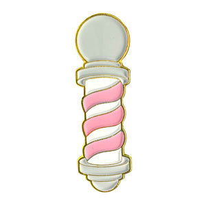 BARBER'S POLE PIN (PINK/GOLD)