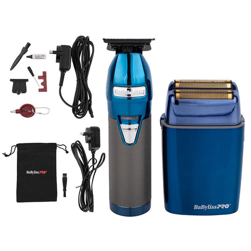 BaBylissPRO Blue FX Lithium Duo Trimmer & Shaver Set