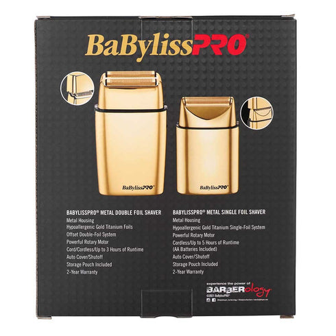 BaBylissPRO Gold Single & Double Foil Shaver