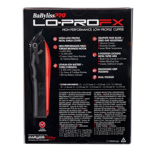 BaBylissPRO LoPROFX Cordless Clipper - Limited Edition Influencer Collection - Van Da Goat
