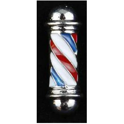 Barber Pole Cufflink Silver