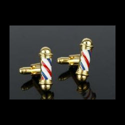 Barber Pole Gold Cufflink