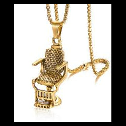 Barber Chair Necklace Gold