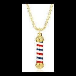 Barber Pole Necklace Gold
