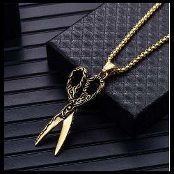 Gold Scissor Necklace