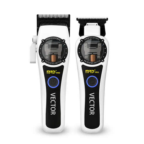 MRD Vector Clipper & Trimmer Duo Set - Metallic White