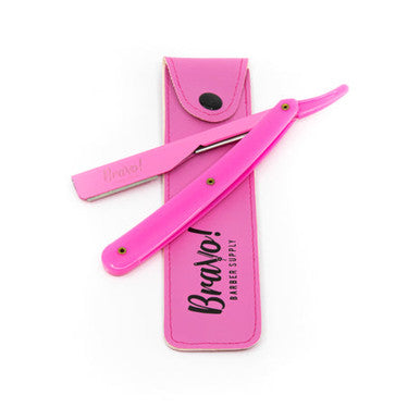 Pink Exposed Cut Throat Razor