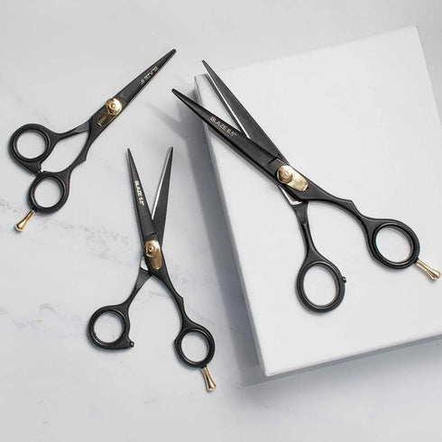 Iceman Blaze 6.5" Black Offset Hairdressing Scissors