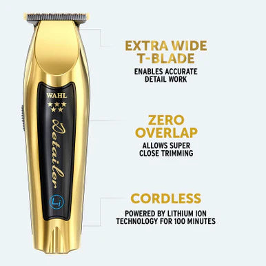 Wahl Professional 5 Star Cordless Gold Detailer Trimmer