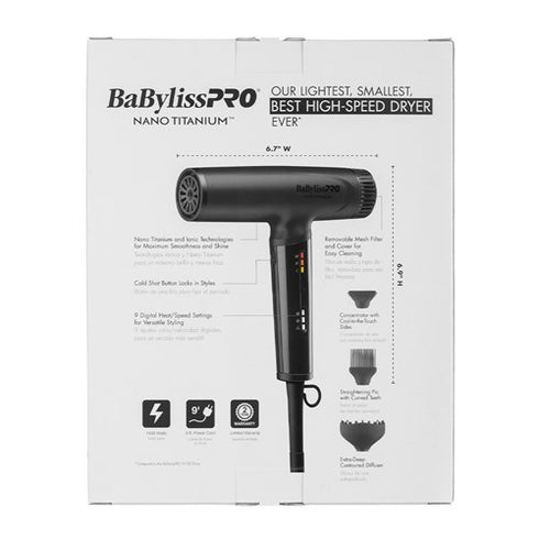 BabylissPRO Nano Black Dryer