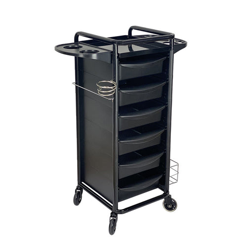 Joiken Jasper Black 6 Drawer Hairdressing Beauty Trolley