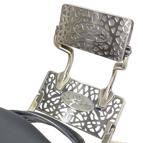Joiken Havana Barber Chair - Antique Frame - Black Upholstery