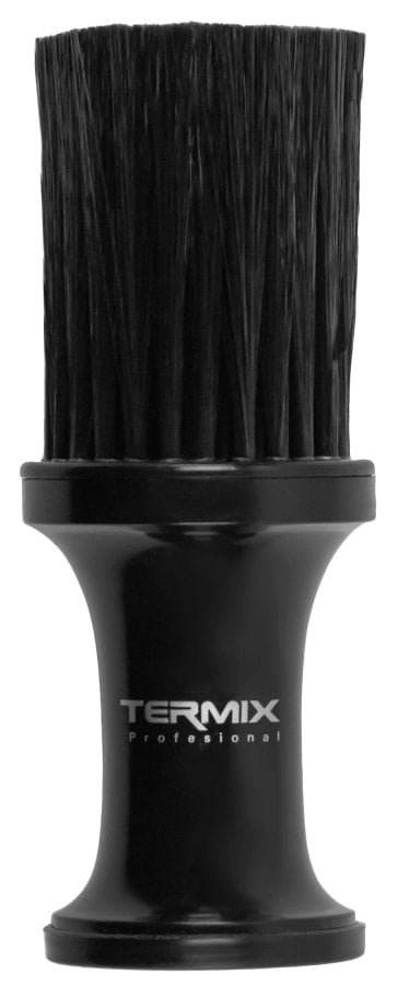 Termix Neck Brush Inbuilt Talc Dispenser - Black Handle w Black Bristles
