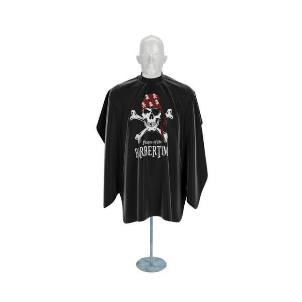 BarberTime Black Pro Barber Cape