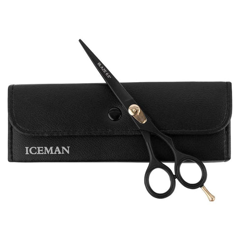Iceman Blaze 6.5" Black Offset Hairdressing Scissors