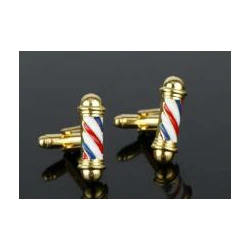 Barber Pole Gold Cufflink