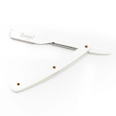 White Exposed Cut Throat Razor