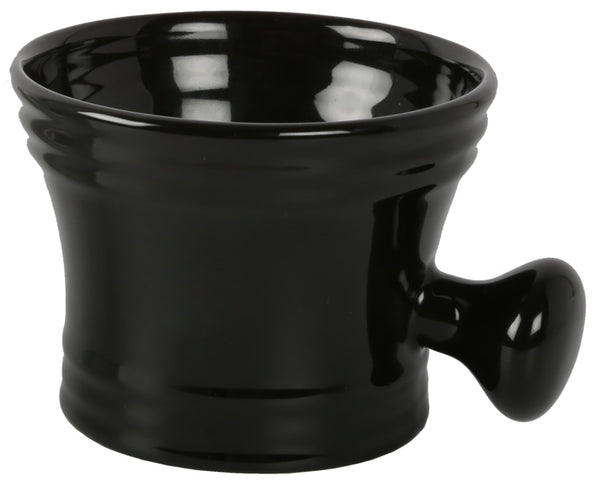 Ceramic Barber Shaving Mug - Black