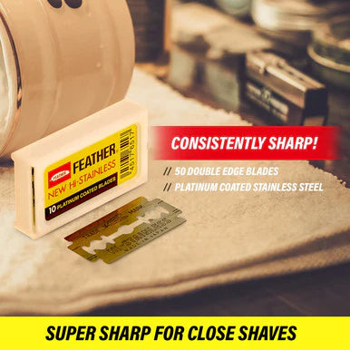 Feather Razor Blades Hi-stainless Double Edge 100pcs