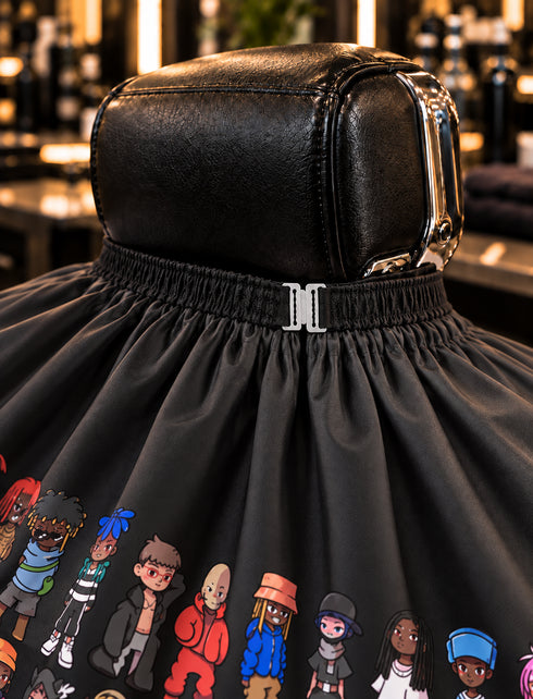 MRD Pro Barber Crew Cape - Black