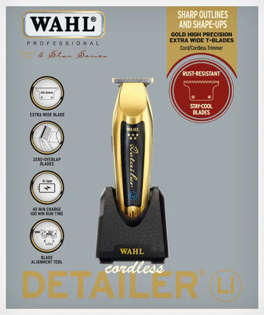 Wahl Professional 5 Star Cordless Gold Detailer Trimmer