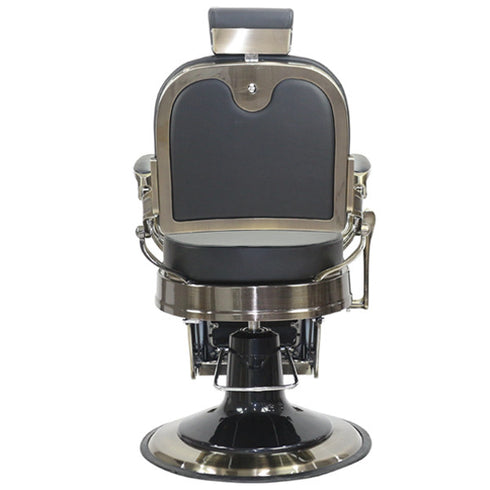 Joiken Havana Barber Chair - Antique Frame - Black Upholstery