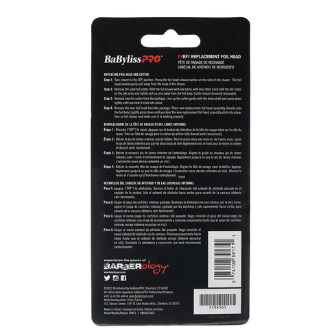 BaBylissPRO FXRF1 Shaver Replacement Foil Head - Gold